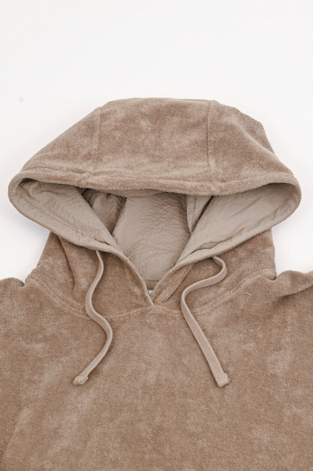 04651/ A trip in a bag Hoodie TERRY in Taupe