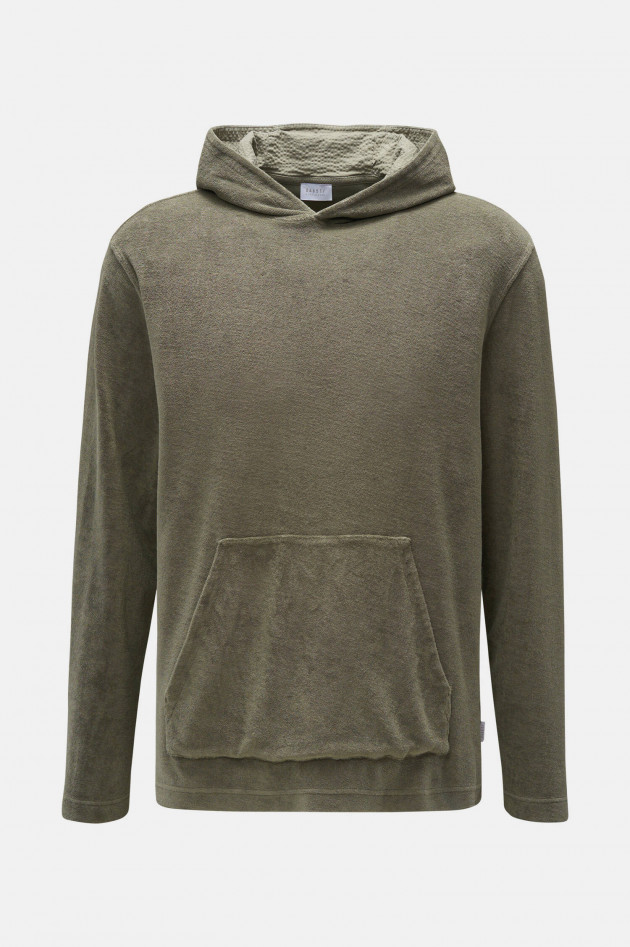 04651/ A trip in a bag Frottee-Hoodie BEACH in Jungle Green