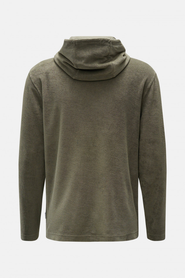 04651/ A trip in a bag Frottee-Hoodie BEACH in Jungle Green