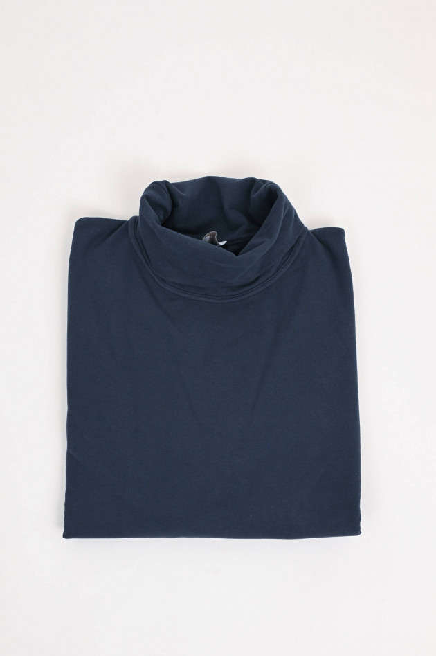 04651/ A trip in a bag Rollkragenpullover aus Baumwolle in Navy