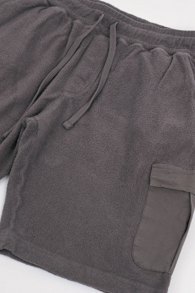04651/ A trip in a bag Fleece Sweatshorts in Anthrazit