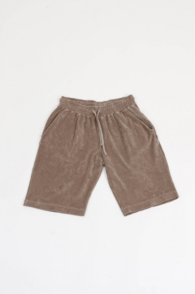 04651/ A trip in a bag Bermuda-Short TERRY aus Frottee in Taupe