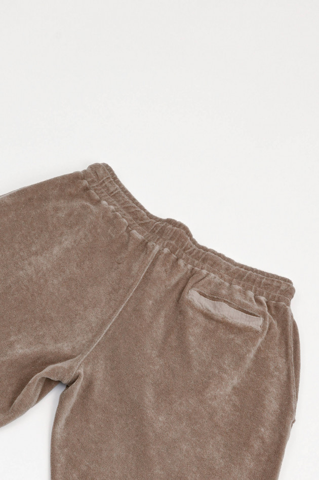 04651/ A trip in a bag Bermuda-Short TERRY aus Frottee in Taupe