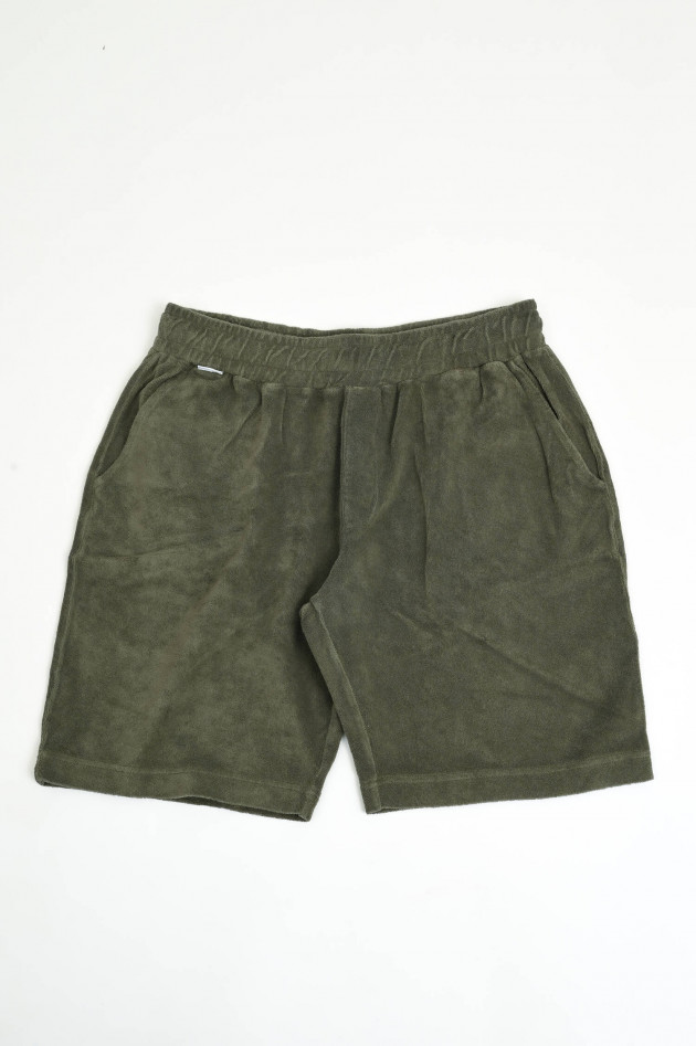 04651/ A trip in a bag Frottee-Bermudashorts in Jungle Green
