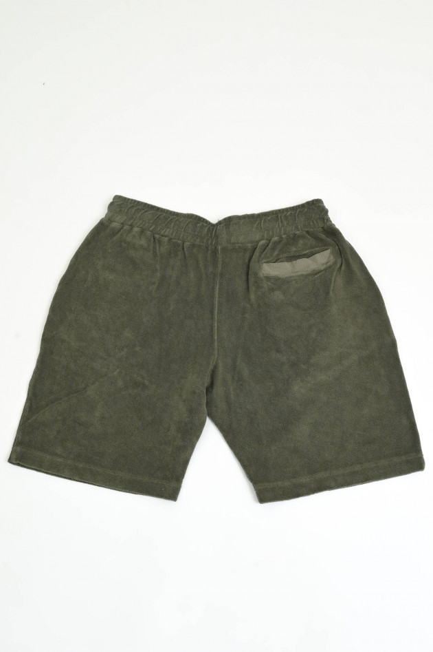 04651/ A trip in a bag Frottee-Bermudashorts in Jungle Green