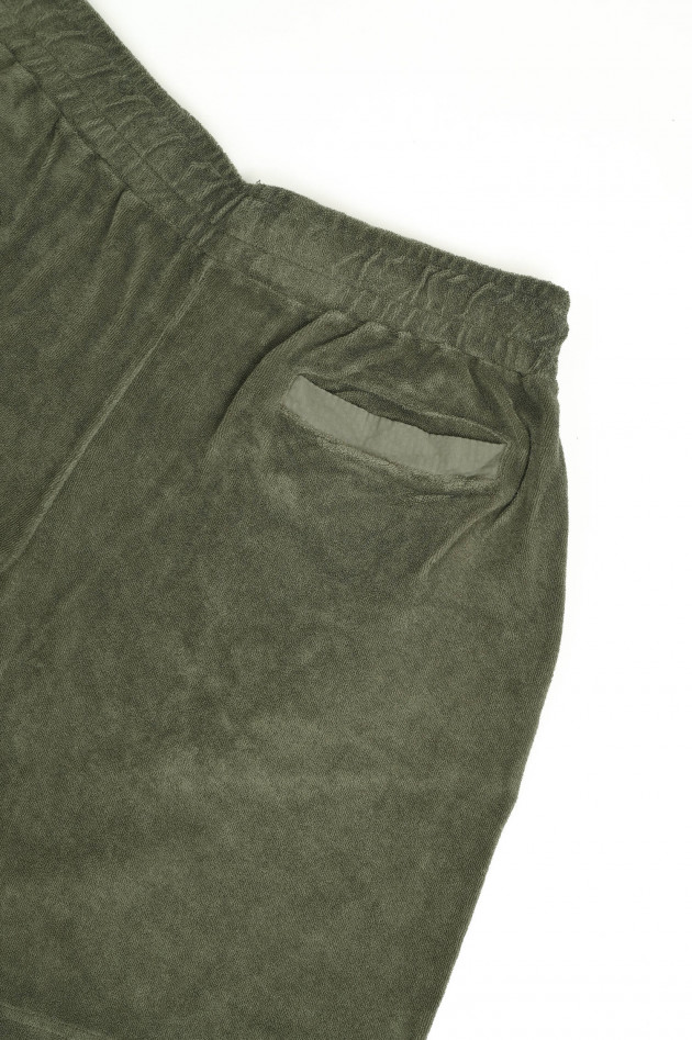 04651/ A trip in a bag Frottee-Bermudashorts in Jungle Green