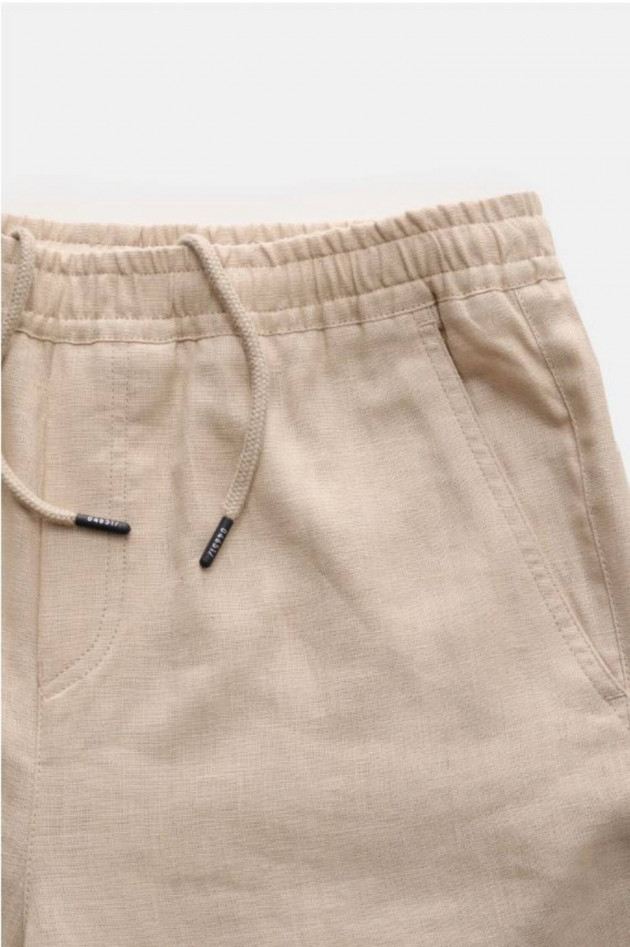 04651/ A trip in a bag Leinenshort in Beige