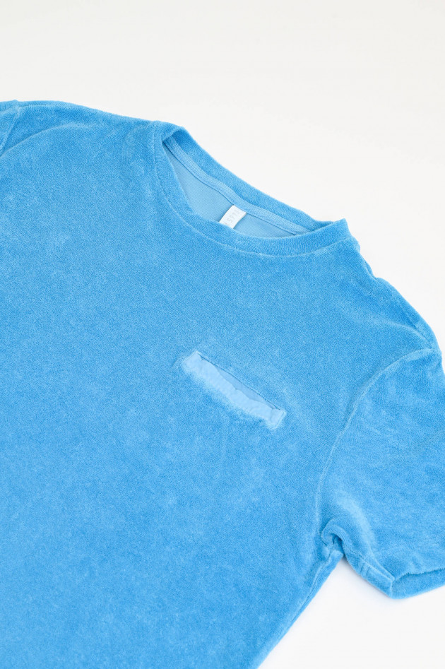 04651/ A trip in a bag T-Shirt TERRY in Hellblau