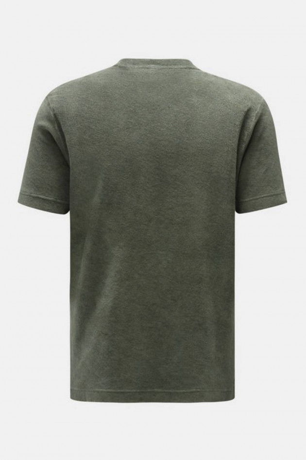04651/ A trip in a bag T-Shirt aus Frottee in Jungle Green
