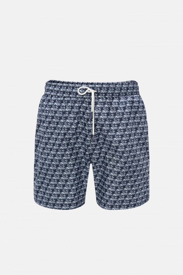 04651/ Badehose mit Print in Navy