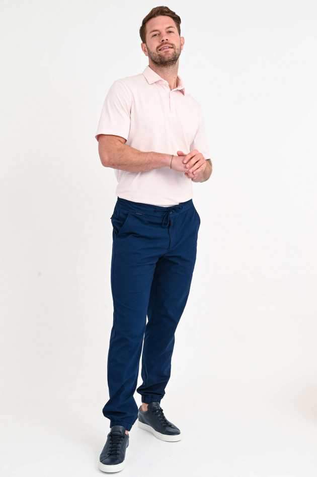 04651/ Seersucker-Joggpant in Navy