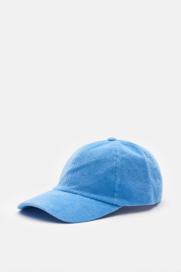 04651/ Frottee Basecap in Hellblau