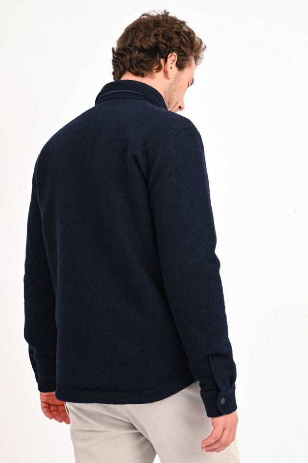 04651/ Overshirt mit Innenfutter in Navy