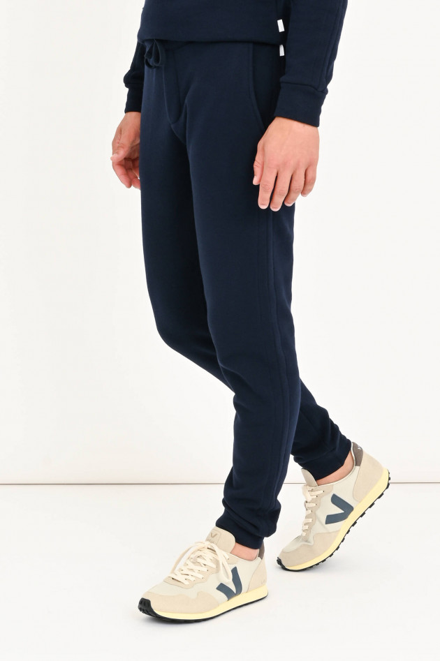 04651/ Jogginghose aus Baumwoll-Kaschmir-Mix in Navy