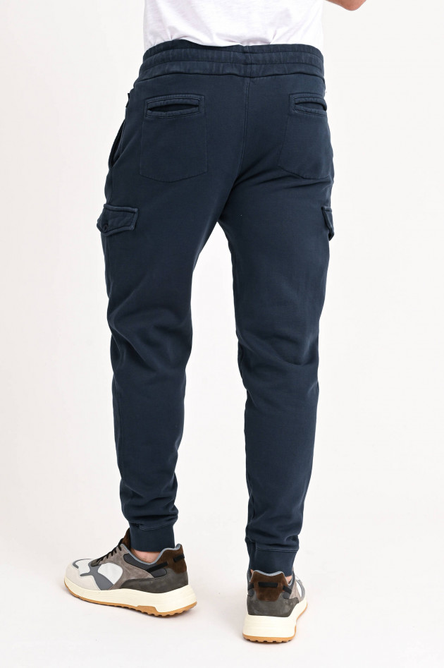 04651/ Cargo-Swatpants aus Bio-Baumwolle in Navy