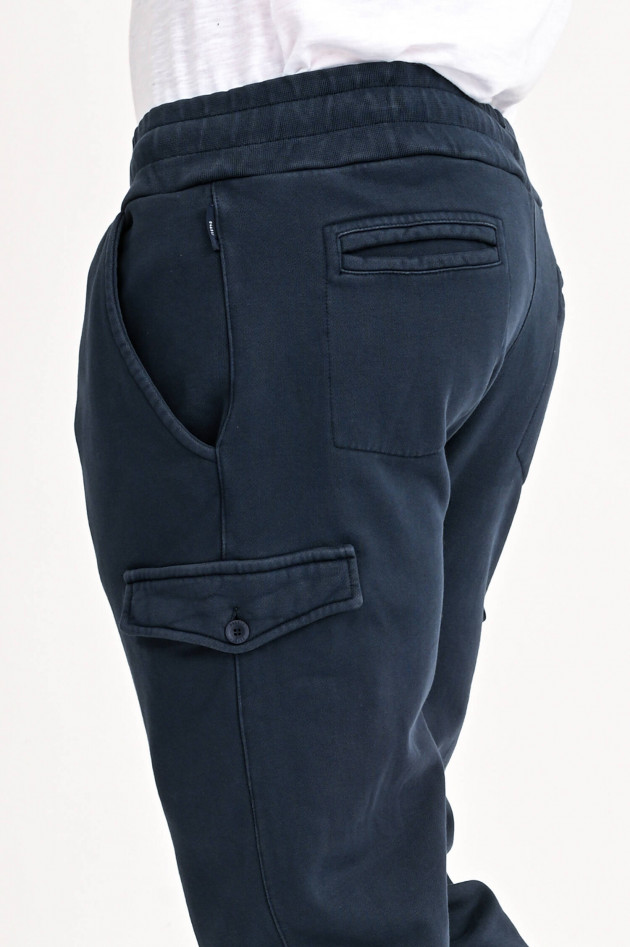 04651/ Cargo-Swatpants aus Bio-Baumwolle in Navy