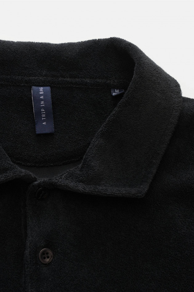 04651/ Frottee Polo in Navy