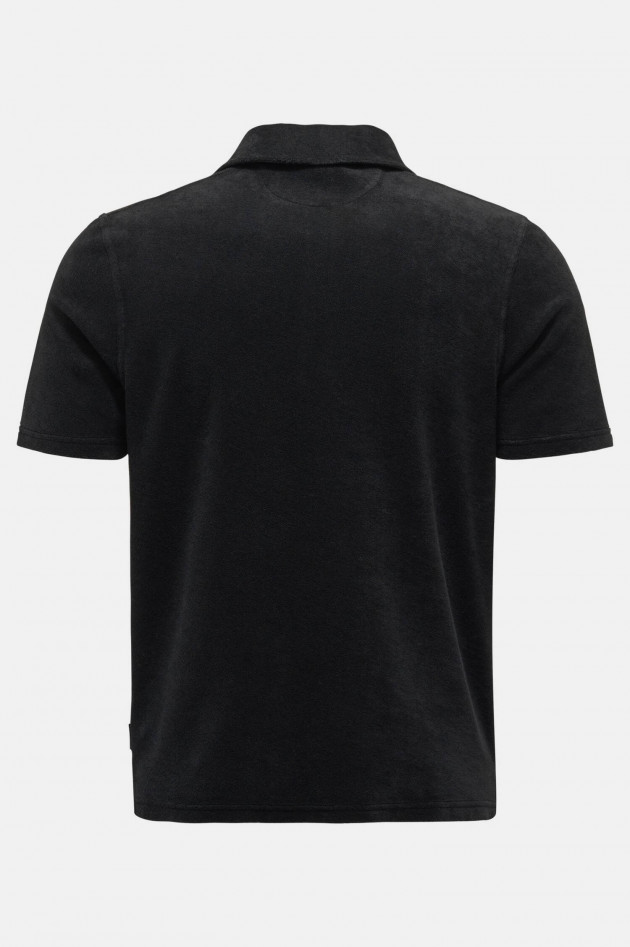 04651/ Frottee Polo in Navy