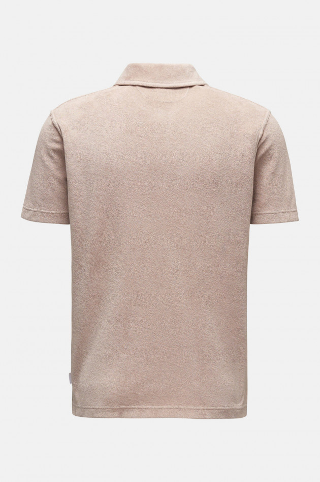 04651/ Frottee Poloshirt TERRY in Taupe