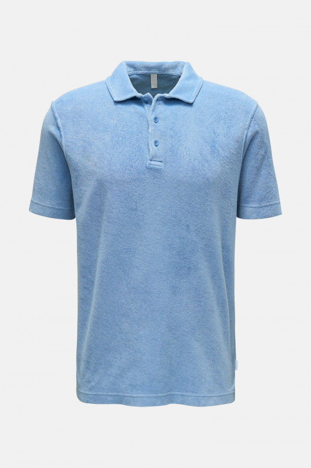 04651/ Frottee Poloshirt TERRY in Hellblau