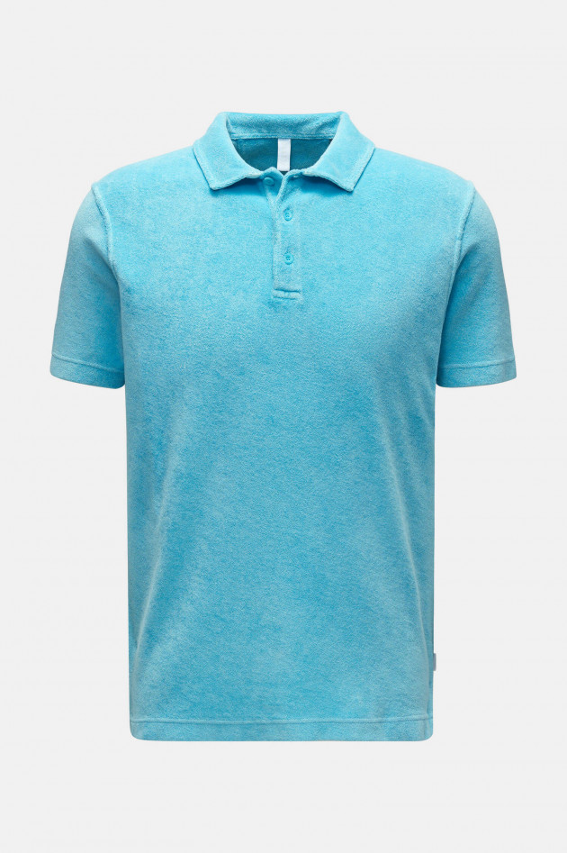 04651/ Frottee Poloshirt TERRY in Türkis