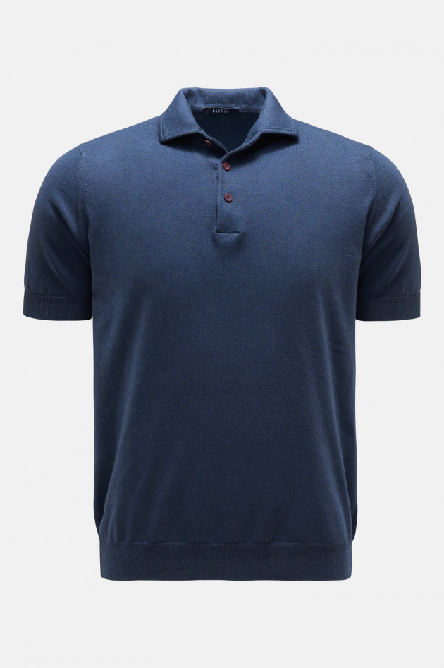 04651/ Strick Polo in Navy