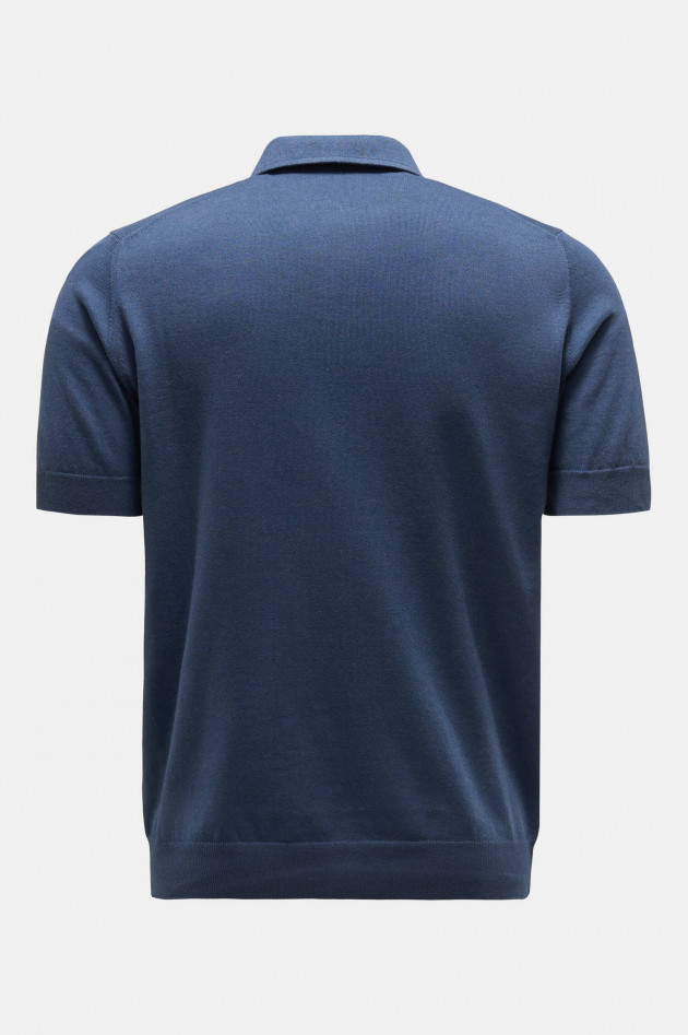 04651/ Strick Polo in Navy