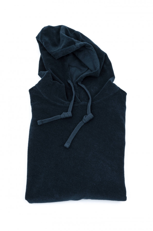 04651/ Frottee Hoodie in Navy