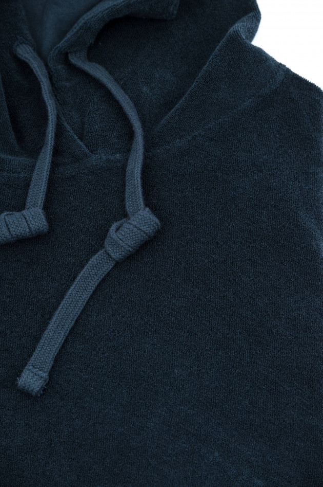 04651/ Frottee Hoodie in Navy