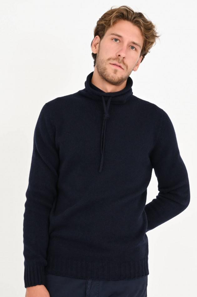 04651/ Kaschmir Rolli THE MOCK in Navy