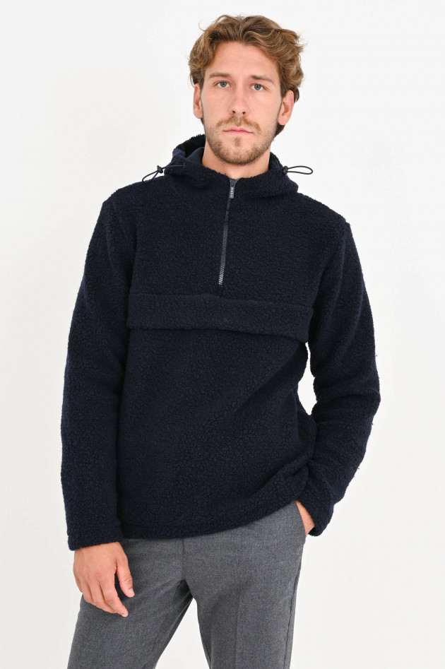 04651/ Teddy Hoodie in Navy