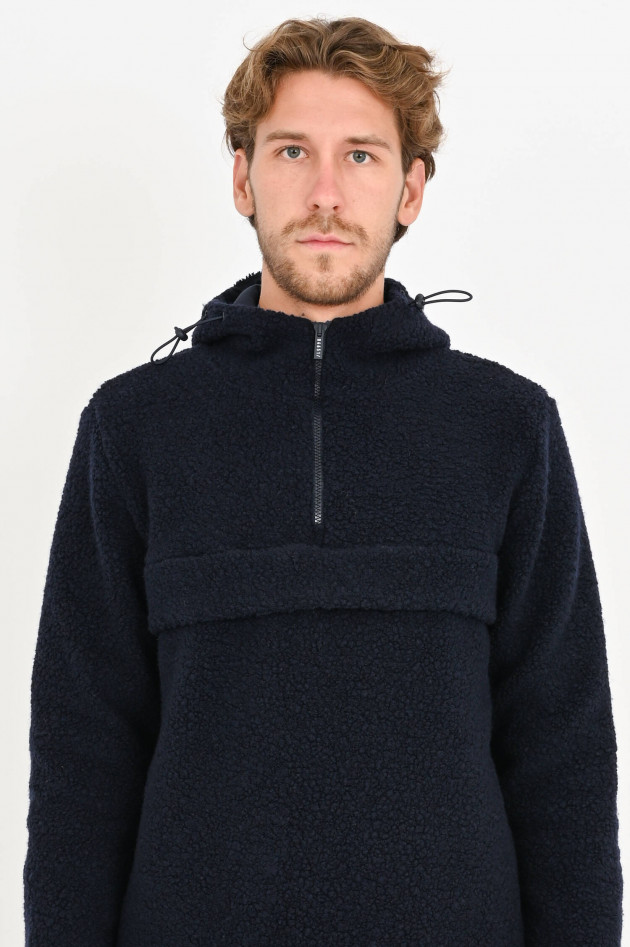 04651/ Teddy Hoodie in Navy