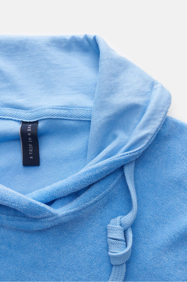 04651/ Frottee Sweater in Himmelblau