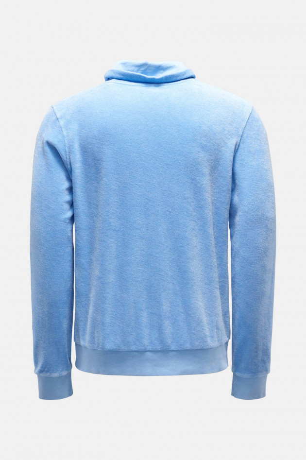 04651/ Frottee Sweater in Himmelblau