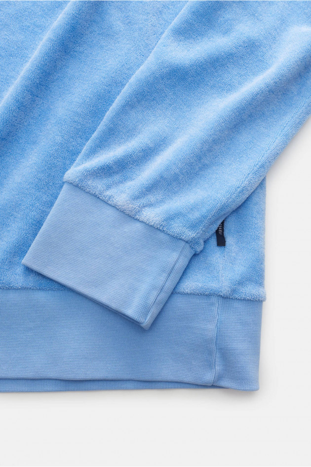 04651/ Frottee Sweater in Himmelblau