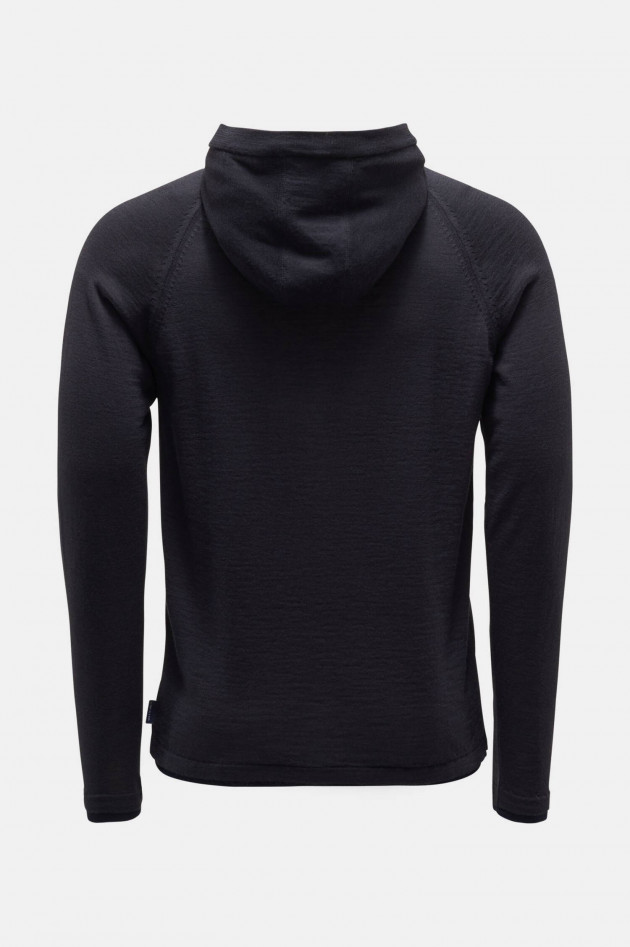 04651/ Hoodie aus Merino Wolle in Anthrazit