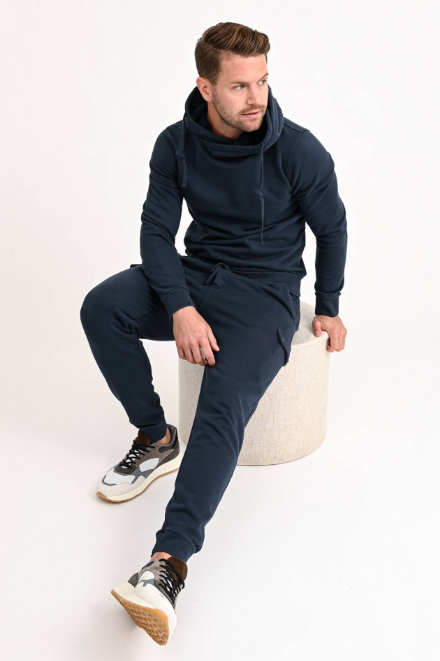 04651/ Hoodie aus Bio-Baumwolle in Navy