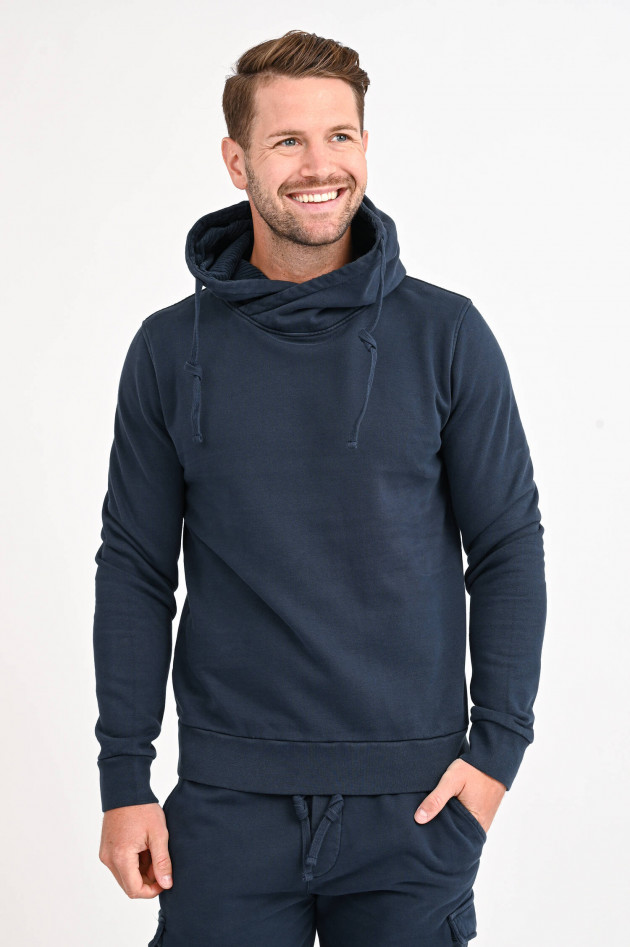 04651/ Hoodie aus Bio-Baumwolle in Navy