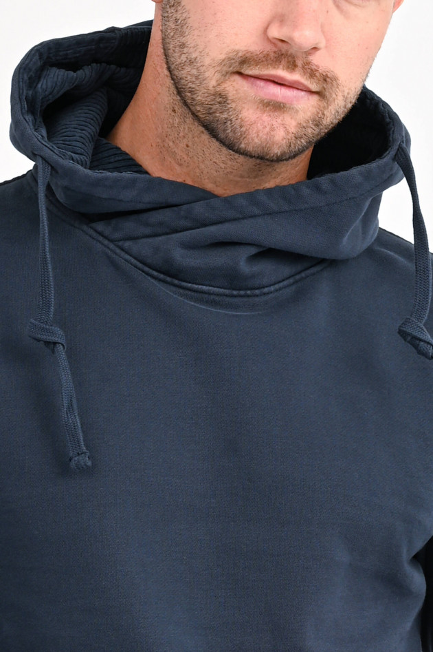 04651/ Hoodie aus Bio-Baumwolle in Navy