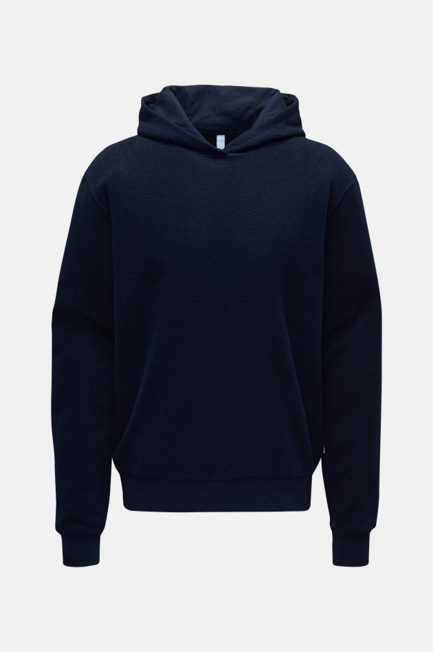 04651/ Fleece Hoodie OYSTER in Navy