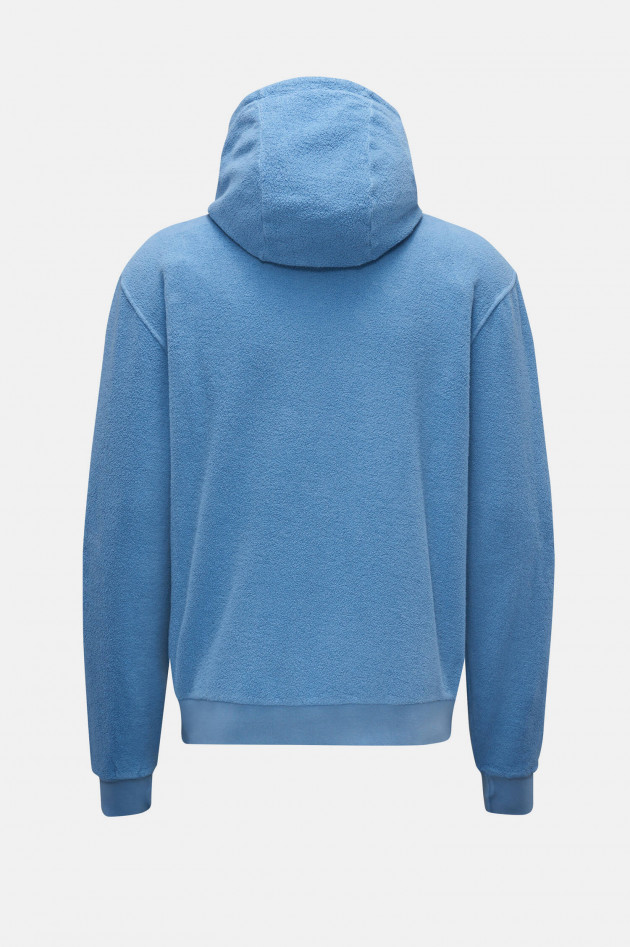 04651/ Fleece Hoodie OYSTER in Hellblau