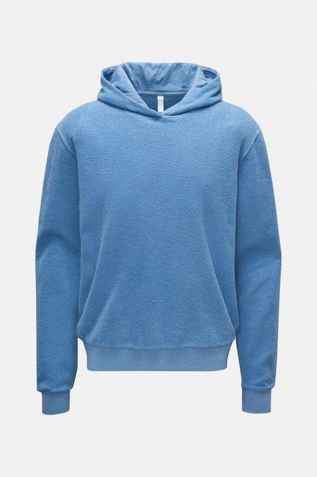 04651/ Fleece Hoodie OYSTER in Hellblau