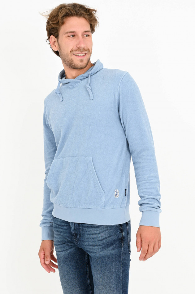 04651/ Frottee Sweater in Hellblau