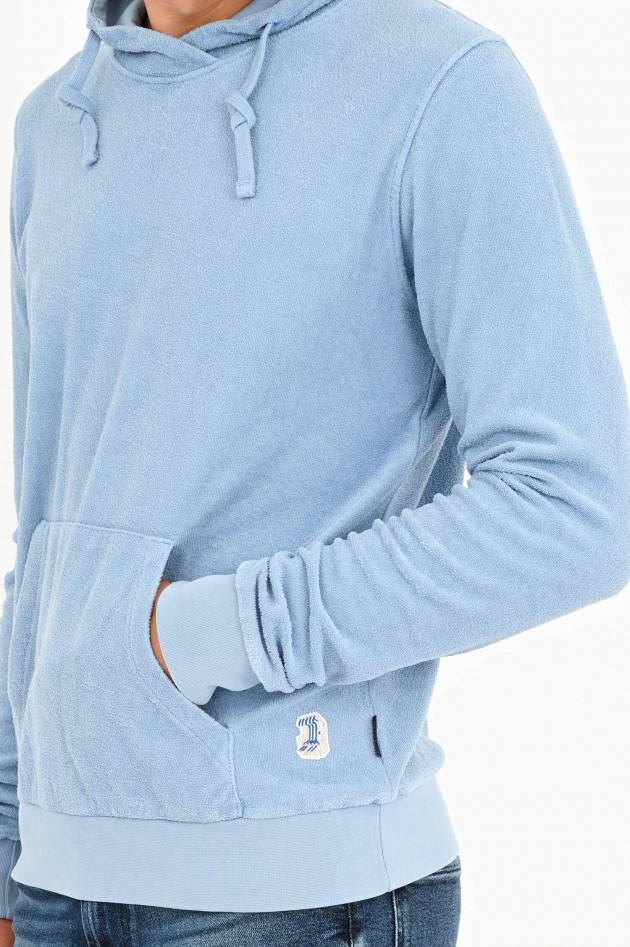 04651/ Frottee Sweater in Hellblau