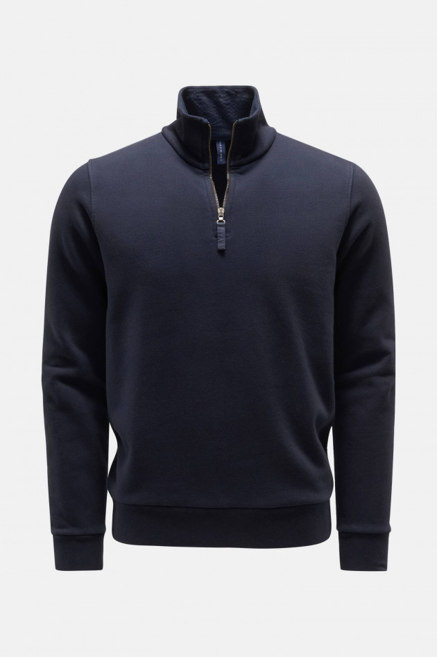 04651/ Sweater mit Stehkragen in Navy