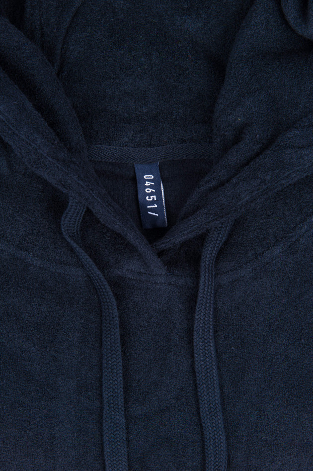 04651/ Frottee-Hoodie in Navy