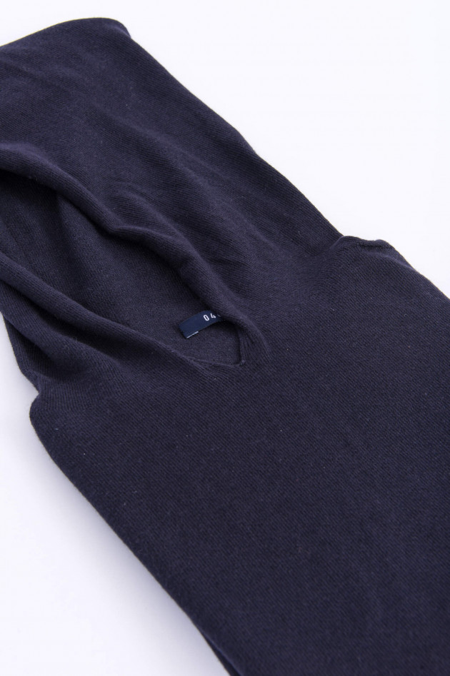 04651/ Leichter Kapuzenpullover in Navy