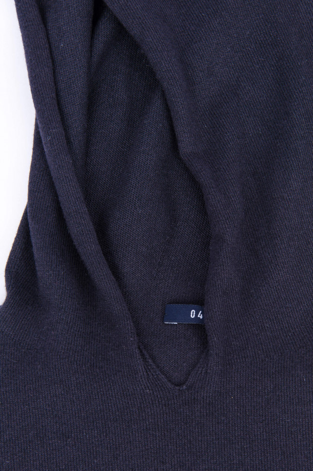 04651/ Leichter Kapuzenpullover in Navy