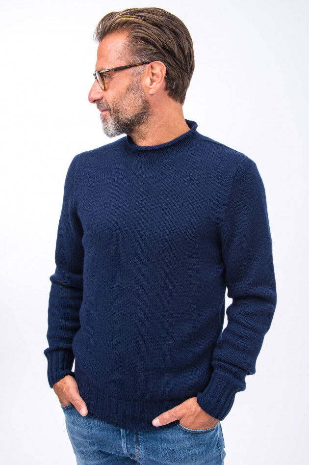 04651/ Pullover aus reinem Kaschmir in Navy