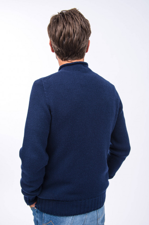 04651/ Pullover aus reinem Kaschmir in Navy